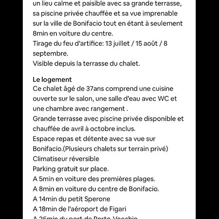 Grand D'ete Avec Piscine * 보니파시오